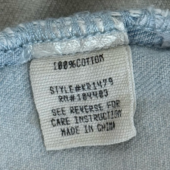 Moon River Oversized Distressed Denim Jacket Raw Hem Light Wash | Medium - Picture 3 of 6